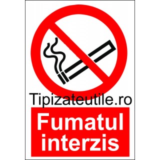 Indicator"Fumatul interzis"