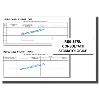Registru Consultatii Stomatologice - model 1