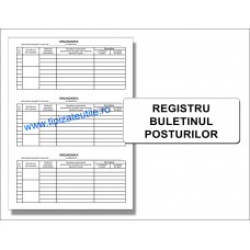 Registru buletinul posturilor - 100 file/model 2