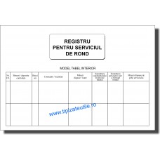 Registru pentru serviciul de rond - 100 file